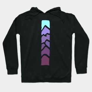 Mountain Color Stripe Tie Hoodie